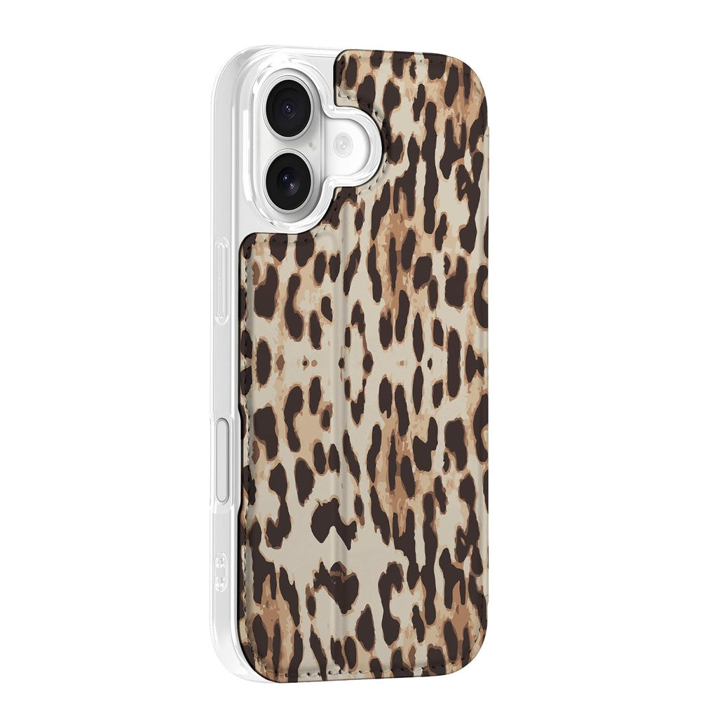 Flip Style Cover Apple iPhone 17 Leopard flip style book case zijde