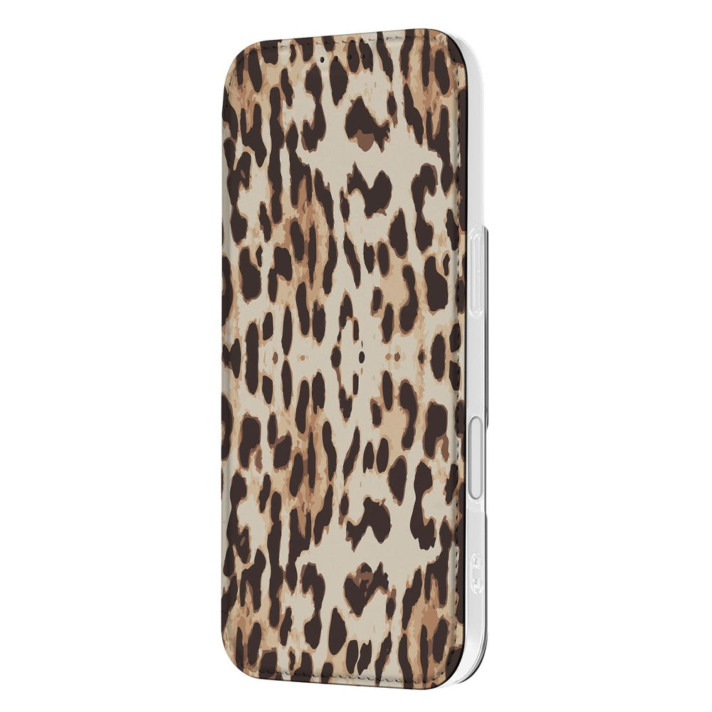 Flip Style Cover Apple iPhone 17 Leopard hoesje leopard print aanzicht