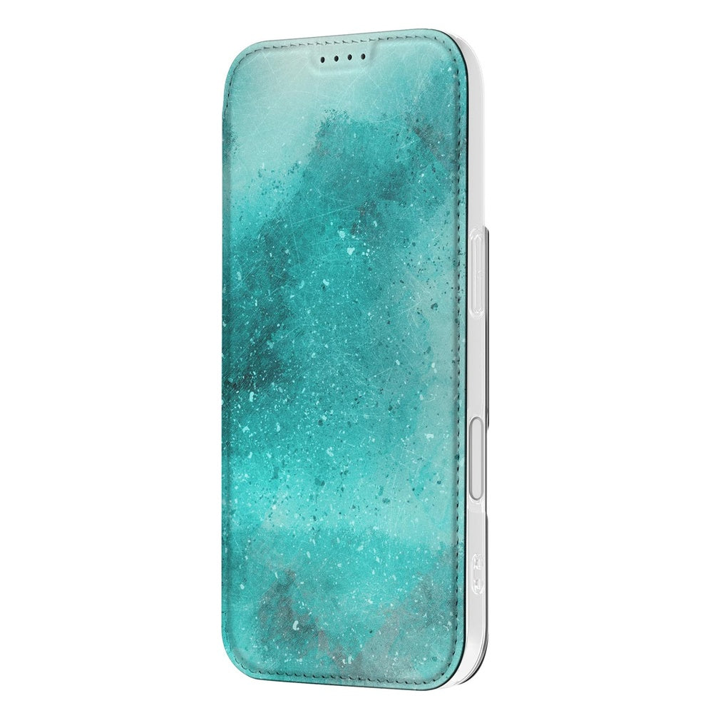 Telefoonhoesje met magneet Apple iPhone 17 Painting Blue book case front