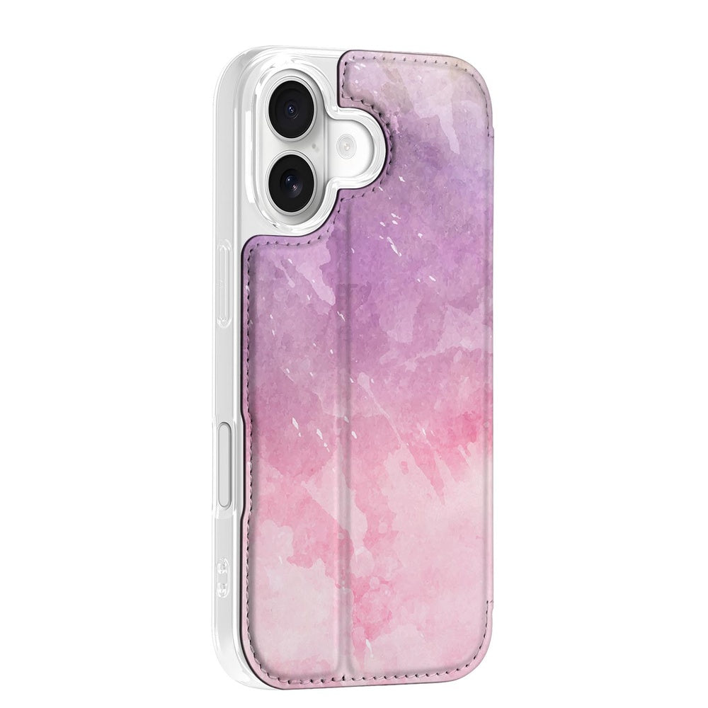 Telefoonhoesje Apple iPhone 17 Pink Purple Paint design roze paars aanzicht