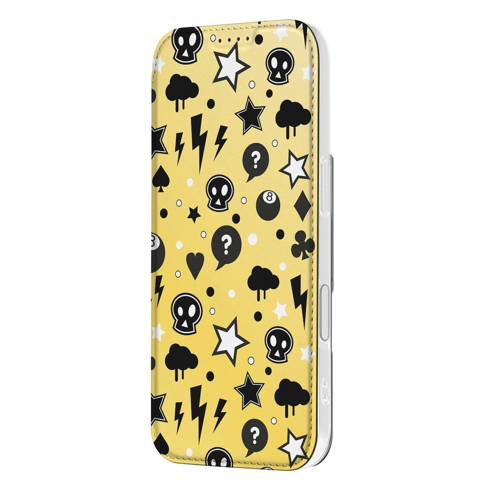 Book Cover Apple iPhone 17 Punk Yellow bookcase hoesje design voorkant