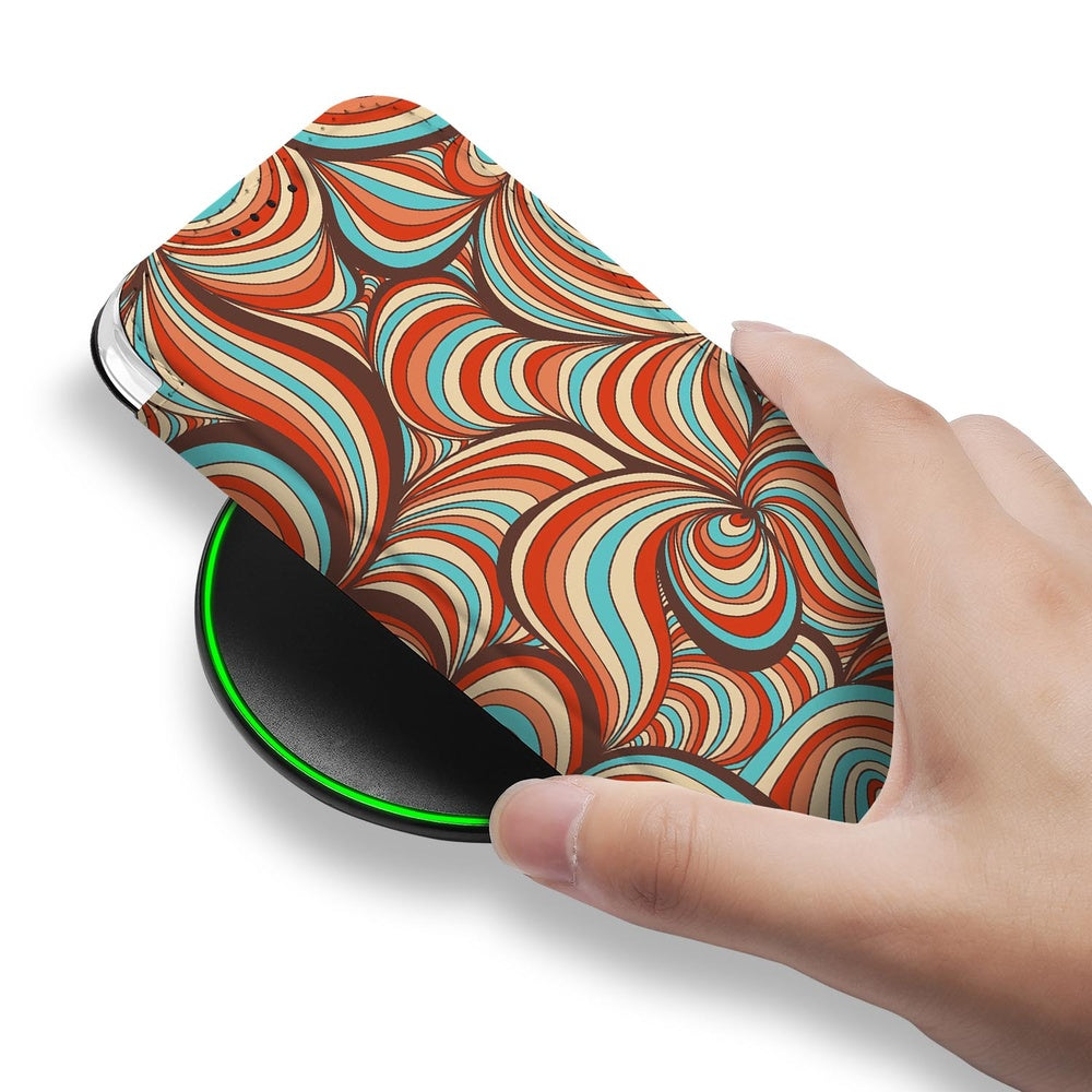 Telefoonhoesje Apple iPhone 17 Retro retro-print design hand aanzicht