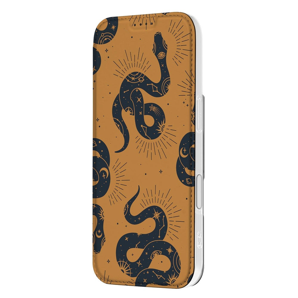 Book Wallet Case Apple iPhone 17 Snakes snakes design aanzicht