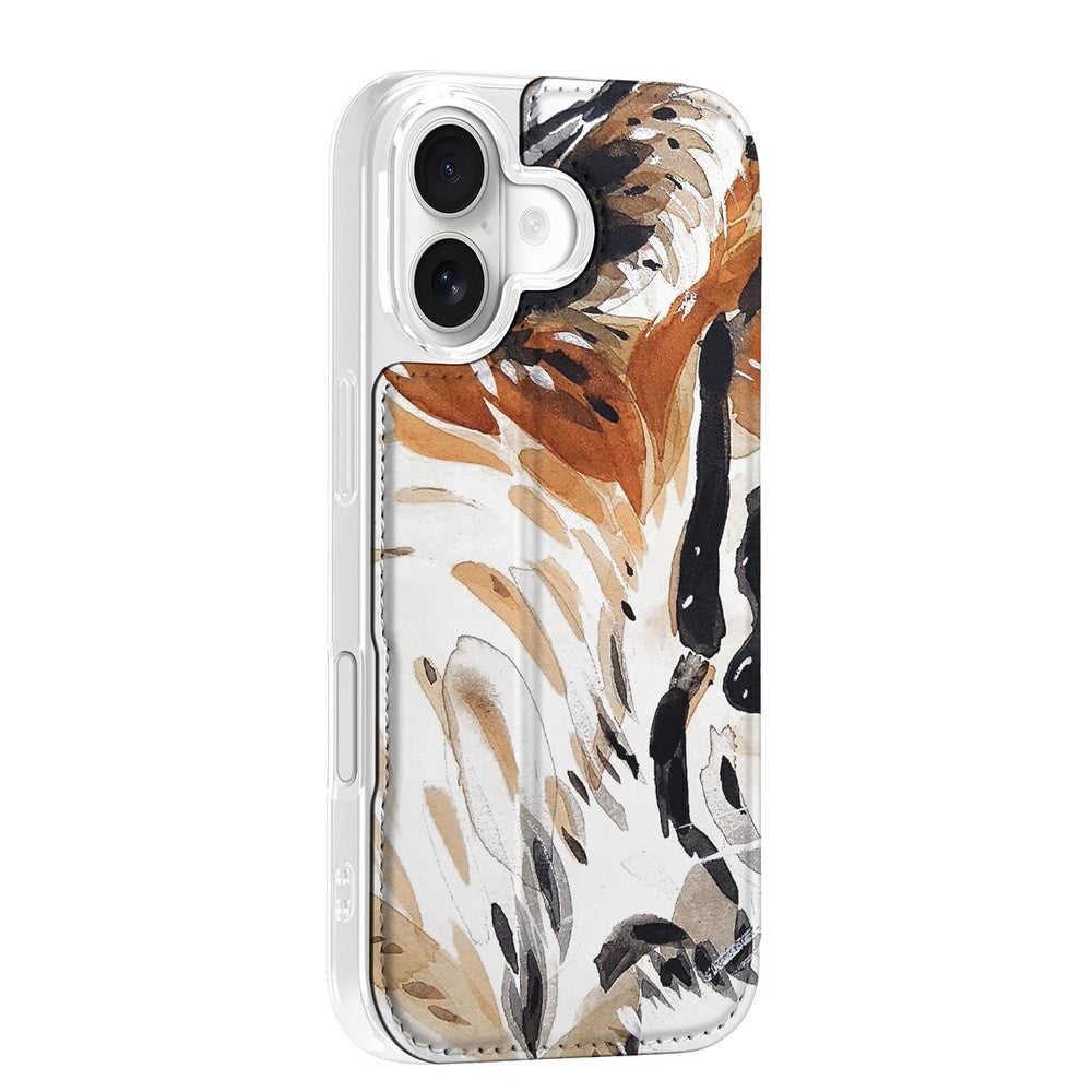 Smart Cover Hoesje Apple iPhone 17 Tiger hoesje design tiger-print aanzicht