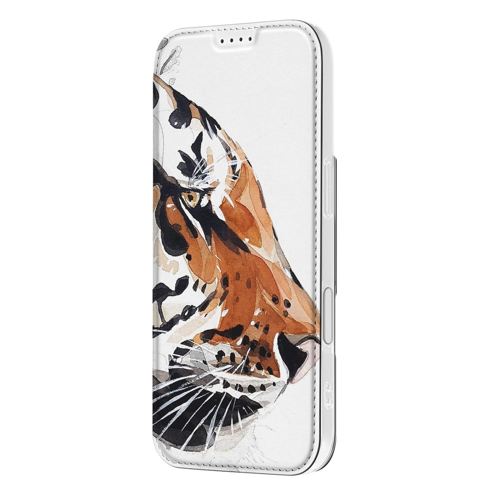 Smart Cover Hoesje Apple iPhone 17 Tiger hoesje tiger-print aanzicht