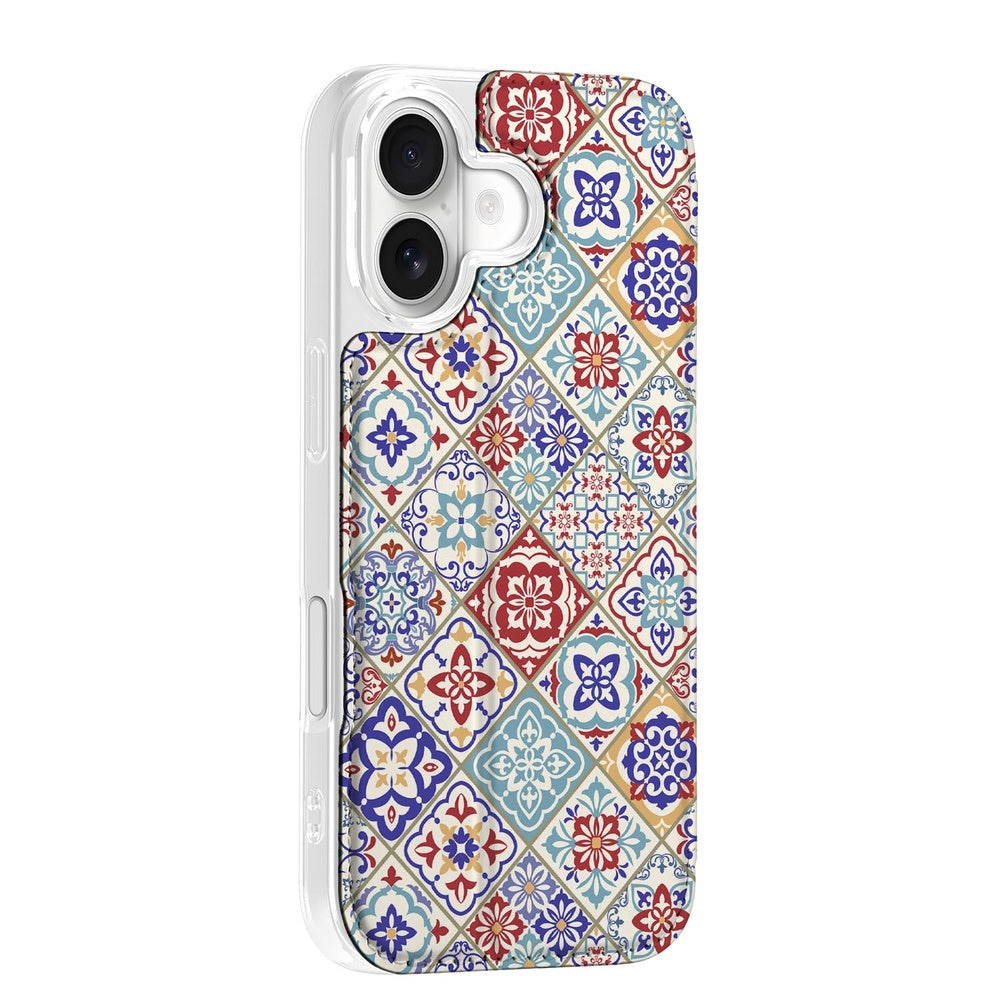 Wallet Case Apple iPhone 17 Tiles Color design achterkant