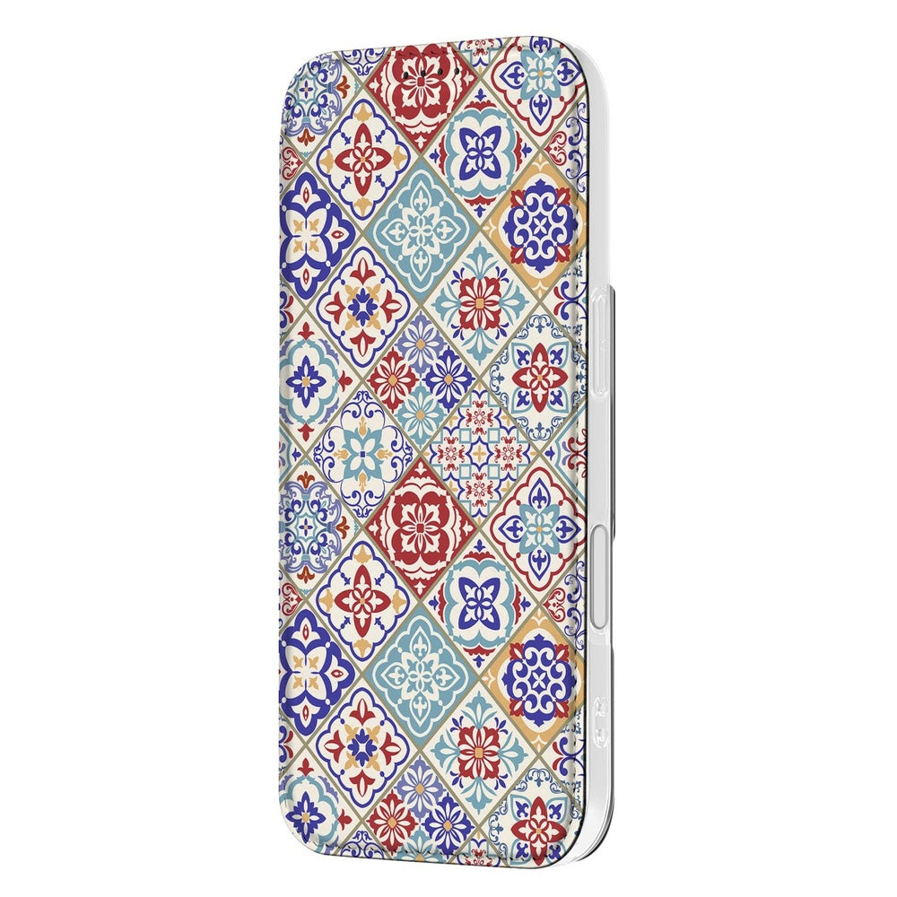 Wallet Case Apple iPhone 17 Tiles Color design hoesje aanzicht