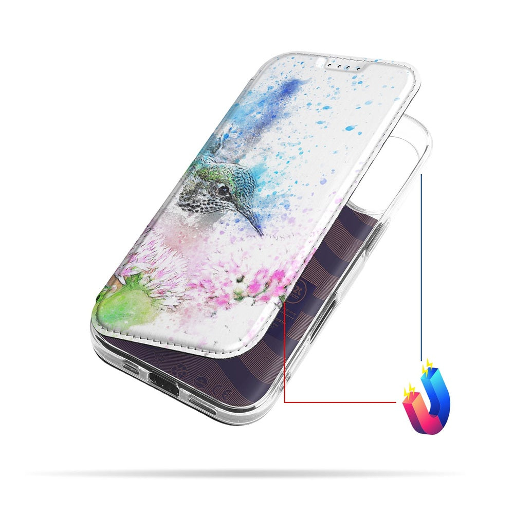 Apple iPhone 17 Smart Cover Hoesje Vogel vogelontwerp kleurrijk aanzicht