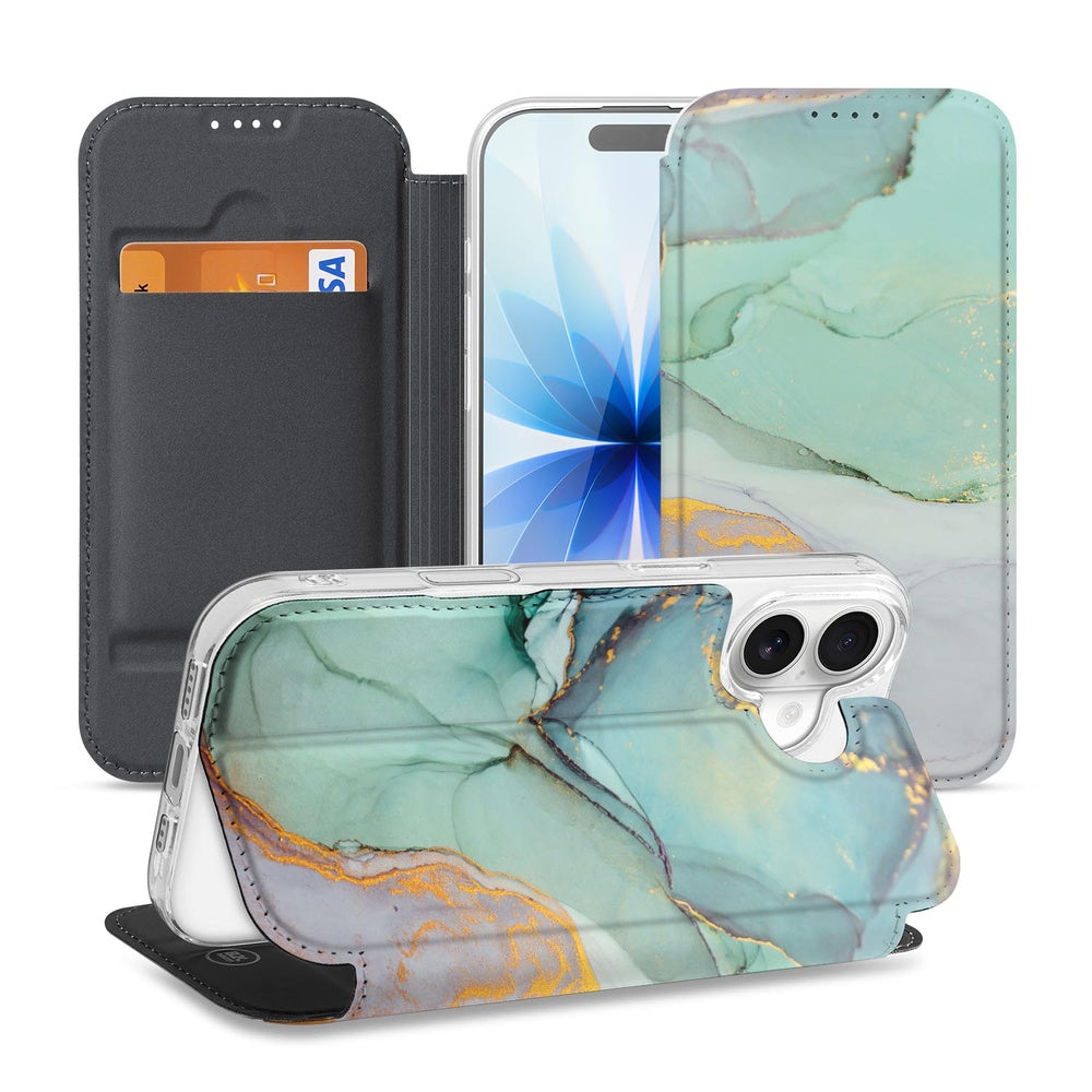 Apple iPhone 17 Book Case Watercolor Mix bookcase watercolor mix aanzicht