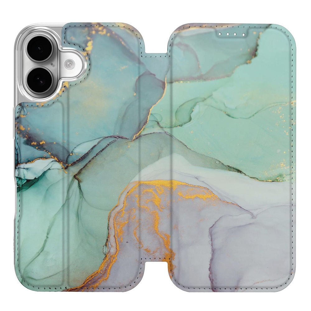 Apple iPhone 17 Book Case Watercolor Mix design watercolor aanzicht