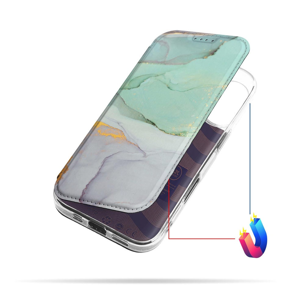 Apple iPhone 17 Book Case Watercolor Mix boek hoes voorkant