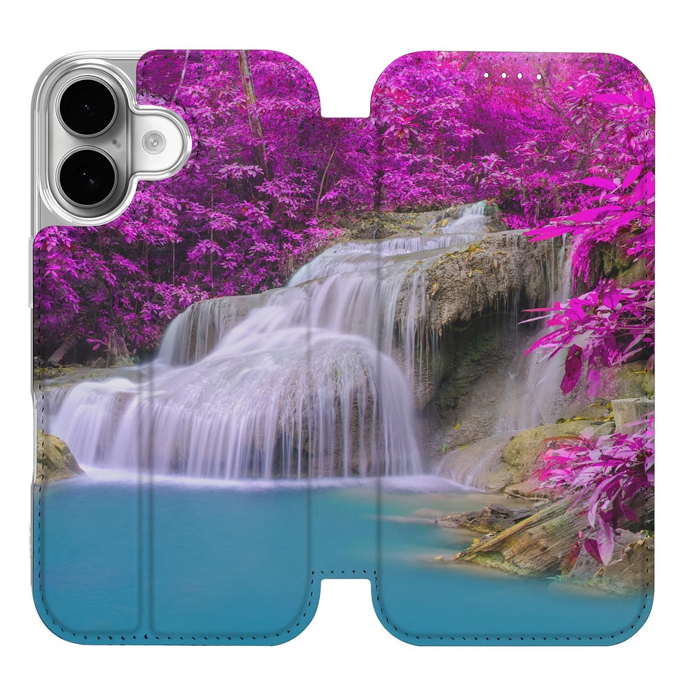 Apple iPhone 17 Telefoonhoesje met magneet Waterval watervalprint stijl vooraanzicht