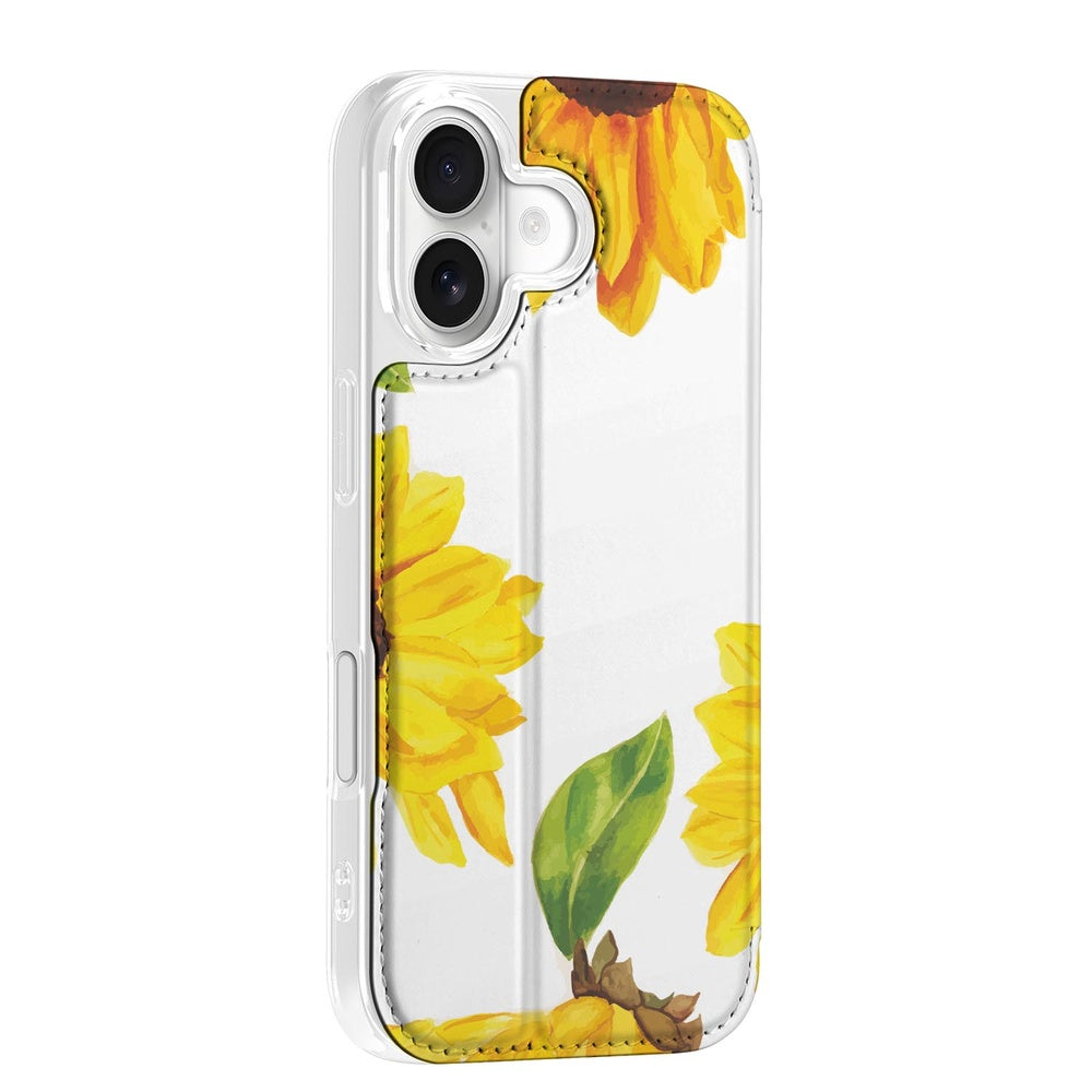 Apple iPhone 17 Telefoonhoesje Zonnebloemen hoesje zonnebloemprint zijaanzicht