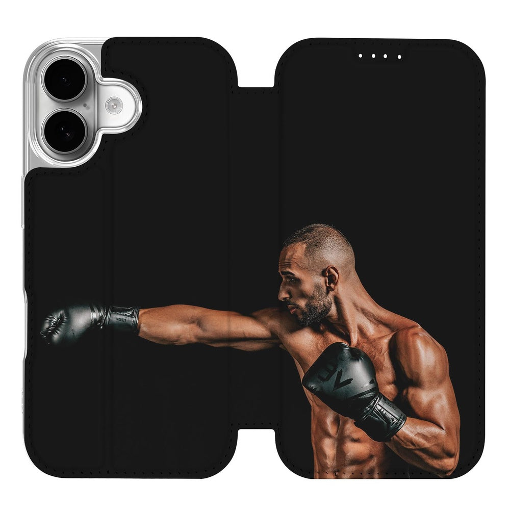 iPhone 17 Slim Bookcase Hoesje Maken met Foto Compact Uniek bokser aanzicht