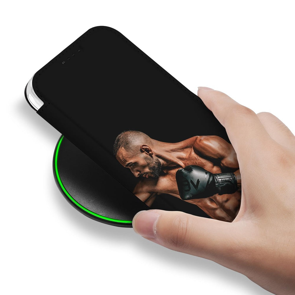 iPhone 17 Slim Bookcase Hoesje Maken met Foto Compact Uniek hand met hoesje opladen bokser afbeelding