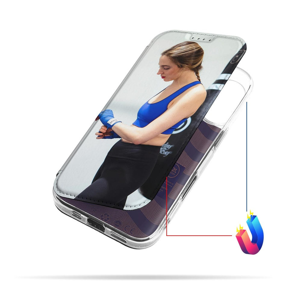 iPhone 17 Slim Bookcase Hoesje Maken met Foto Compact Uniek zijaanzicht