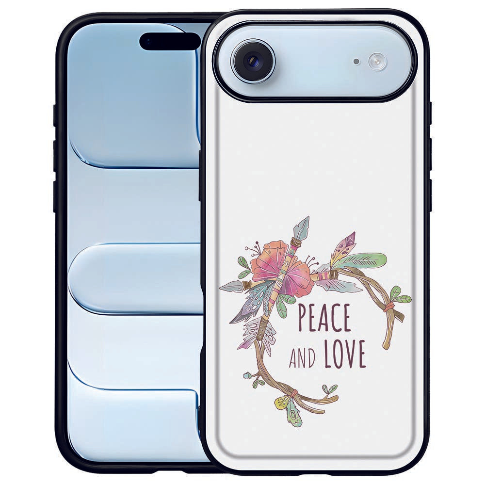 Apple iPhone Air Back Cover Boho Tekst design peace love aanzicht