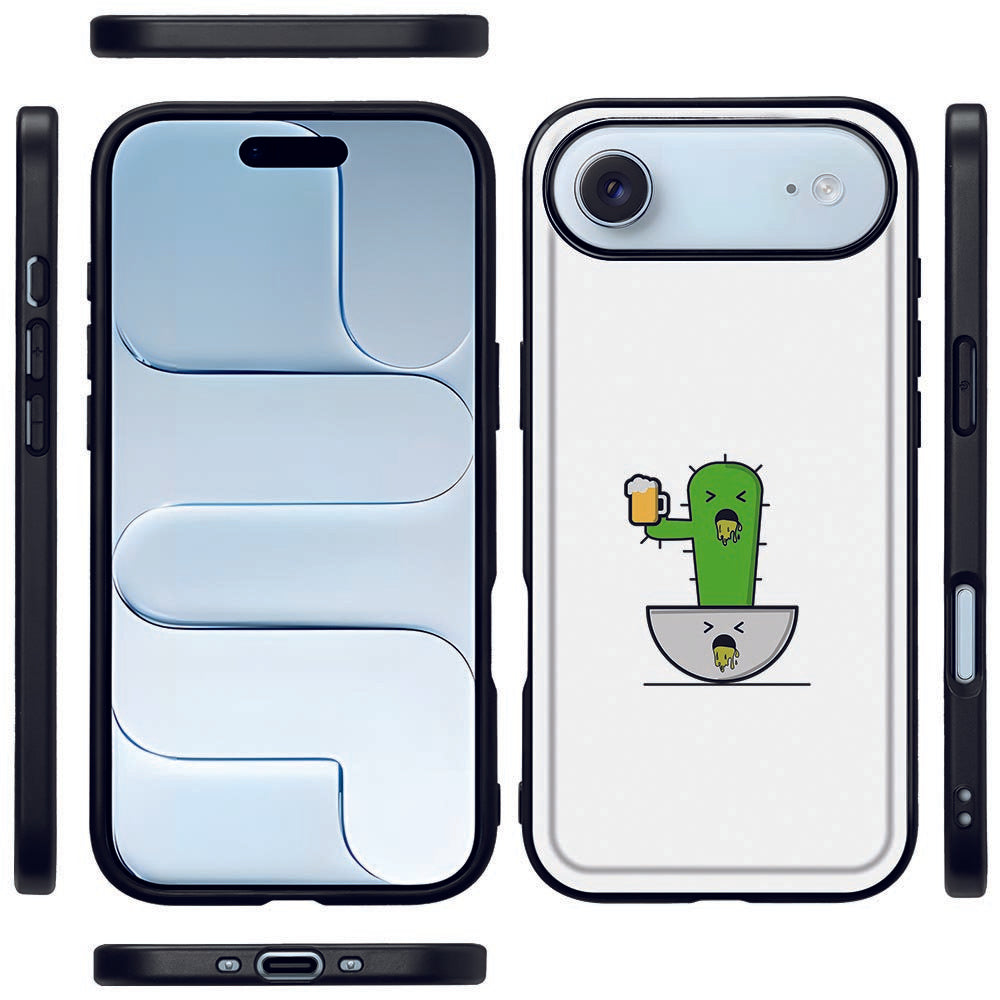 Apple iPhone Air Telefoonhoesje Braktus cactus design vooraanzicht achteraanzicht zijkant