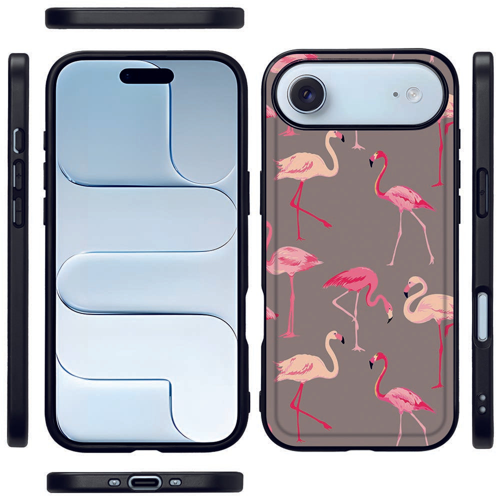 Apple iPhone Air TPU Hoesje Flamingo design flamingo aanzicht