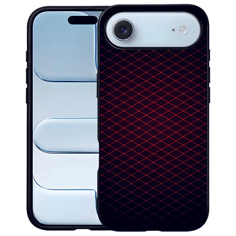 Apple iPhone Air Telefoonhoesje Geruit Rood telefoonhoesje geruit ontwerp achterzijde