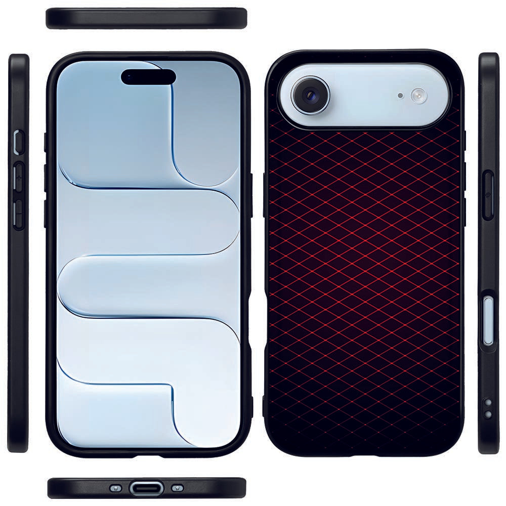 Apple iPhone Air Telefoonhoesje Geruit Rood telefoonhoesje geruit rood aanzicht