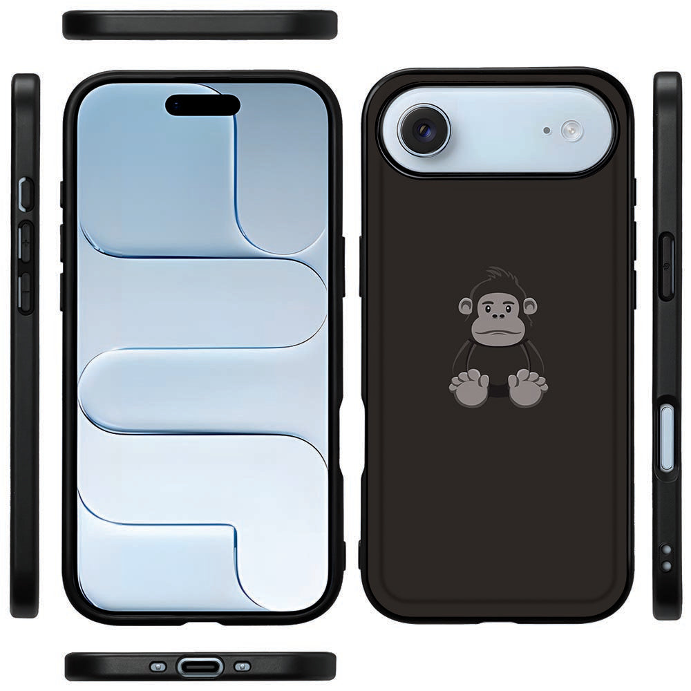 iPhone Air Telefoonhoesje Gorilla telefoonhoesje gorilla design zwart aanzicht