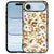 Apple iPhone Air Gouden Bloemen Backcover Hoesje bloemenmotief zwart