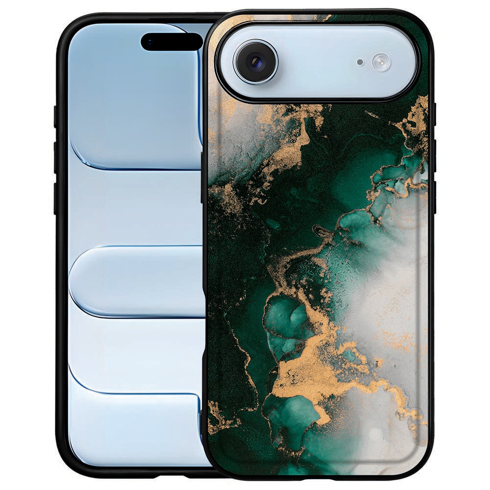 Apple iPhone Air Telefoonhoesje iPhone Air Marmer Groen voorkant