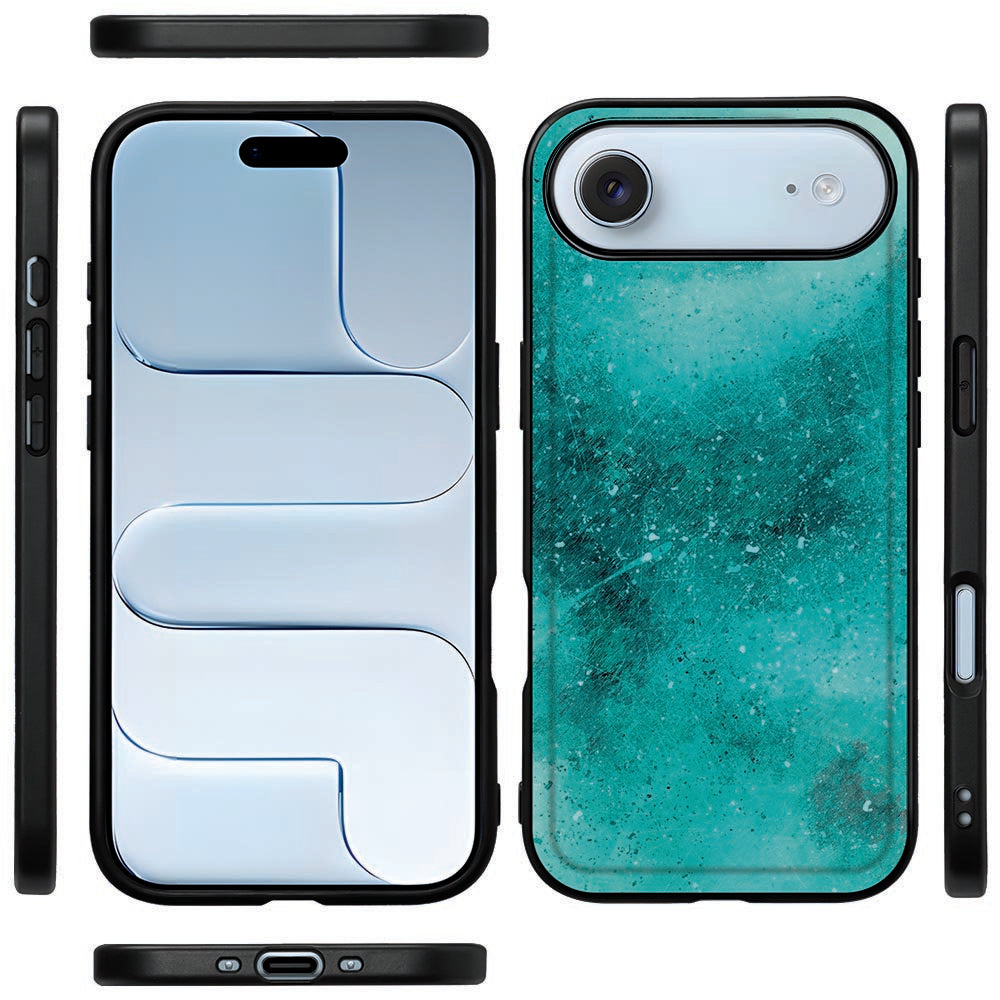 Apple iPhone Air Backcover Hoesje Painting Blue zij aanzicht voorkant achterkant