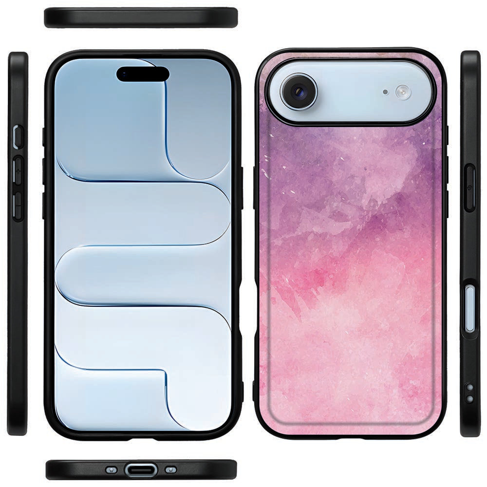 Apple iPhone Air Pink Purple Paint TPU Hoesje achterzijde zijkanten voorzijde