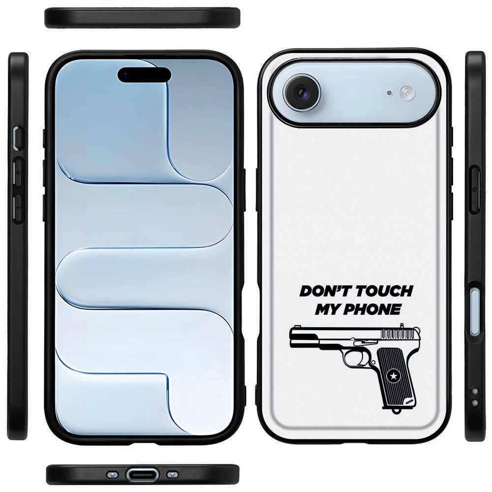 Pistol DTMP Beschermhoes Apple iPhone Air beschermhoes met design don't touch my phone aanzicht