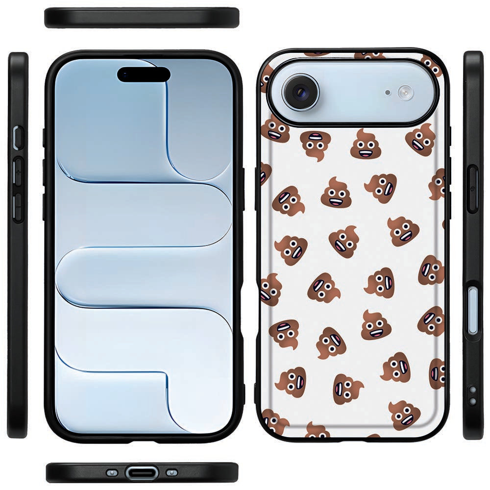 Apple iPhone Air Poep Emojis Backcover Hoesje zijkant voorkant achterkant