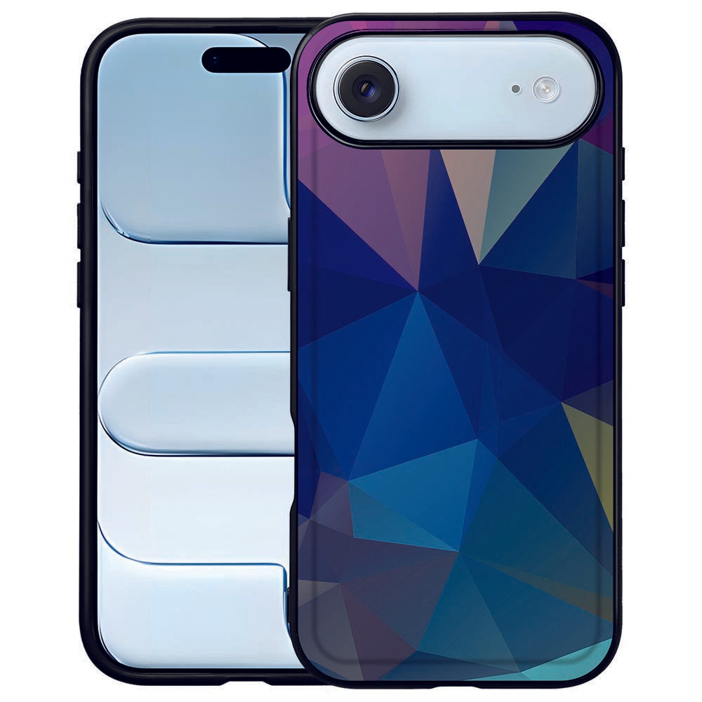 iPhone Air Backcover Hoesje Polygon Dark design zijaanzicht