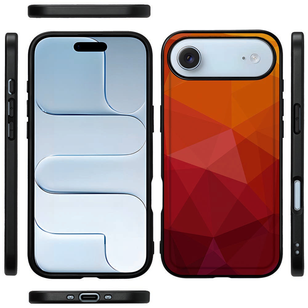 Polygon Red Back Cover Apple iPhone Air design polygon rood aanzicht