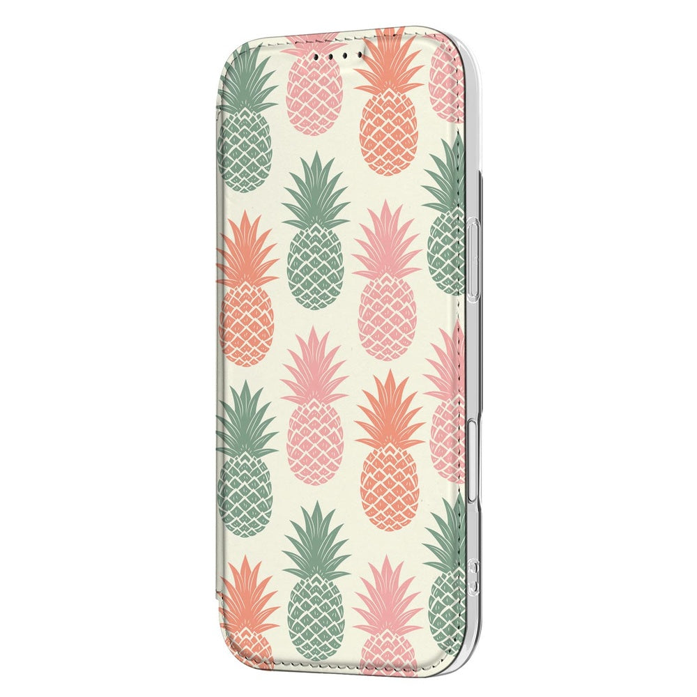 Apple iPhone Air Book Cover Ananas flipformatie ananas design zijkant