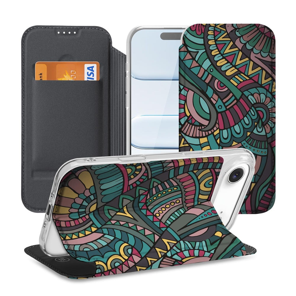Apple iPhone Air Flip Style Cover Aztec hoesje flip cover aztec design kleurrijk