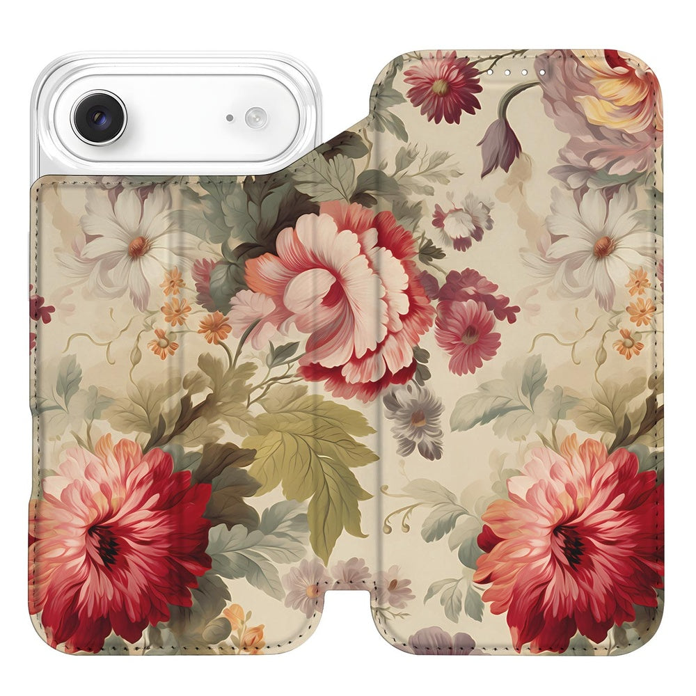 Apple iPhone Air Book Wallet Case Bloemen bloemenprint voorkant