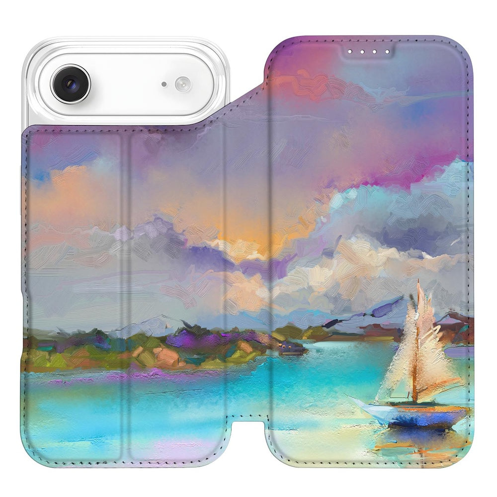 Apple iPhone Air Book Case Boat designnaam buitenkant