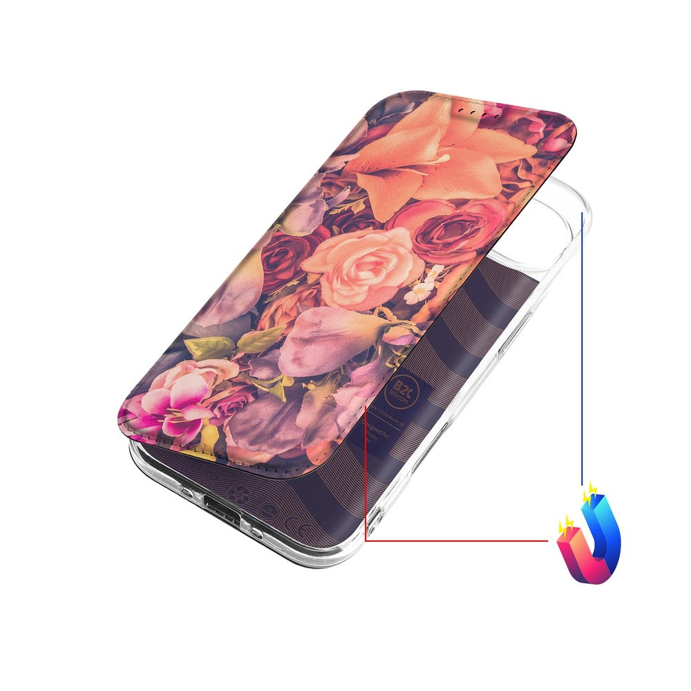Apple iPhone Air Book Cover Bosje Bloemen bloemenprint achteraanzicht