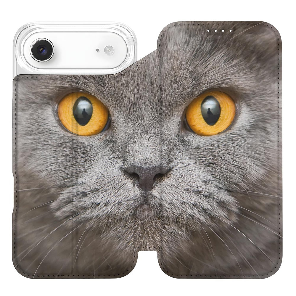 Apple iPhone Air Bookcase Britse Korthaar design hoesje voorkant kat