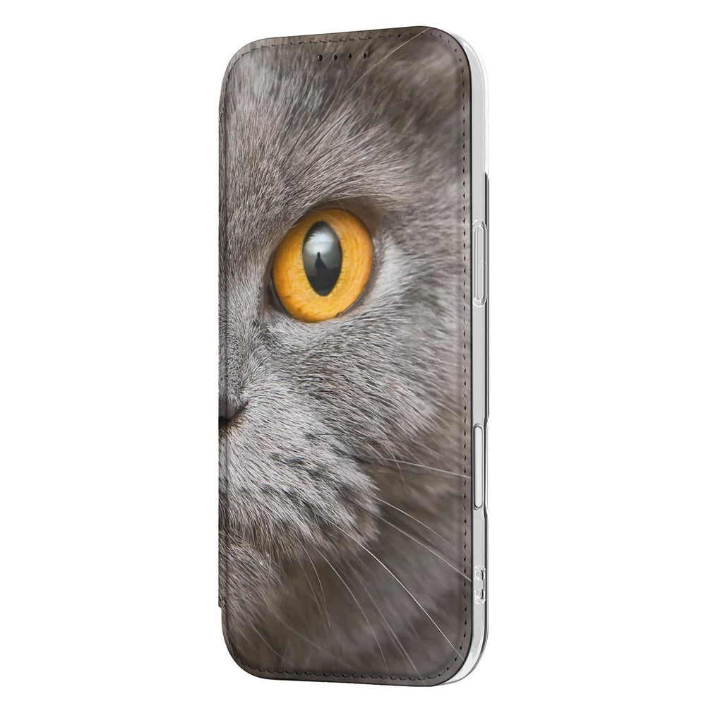 Apple iPhone Air Bookcase Britse Korthaar design British Shorthair detail