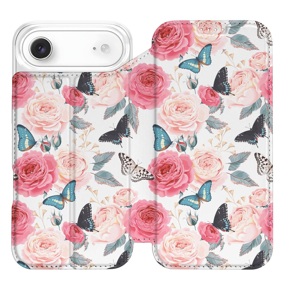 Apple iPhone Air Telefoonhoesje Butterfly Roses bloemen vlinders design