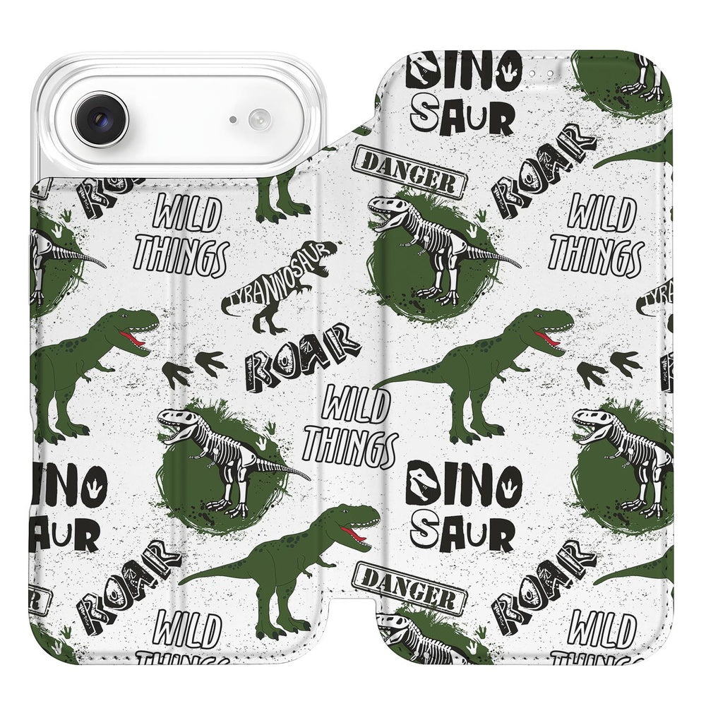 Apple iPhone Air Standcase Hoesje Dinosaurus dinosaurus design voorkant