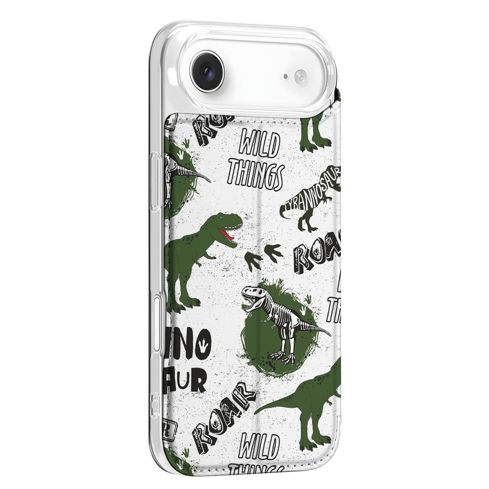 Apple iPhone Air Standcase Hoesje Dinosaurus design dinosaurus voorkant