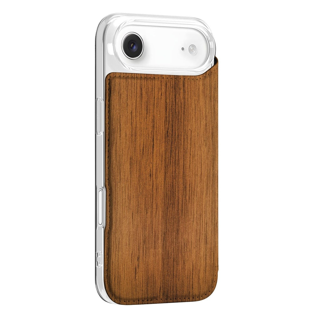 iPhone Air Smart Cover Hoesje Donker Hout design donker hout aanzicht