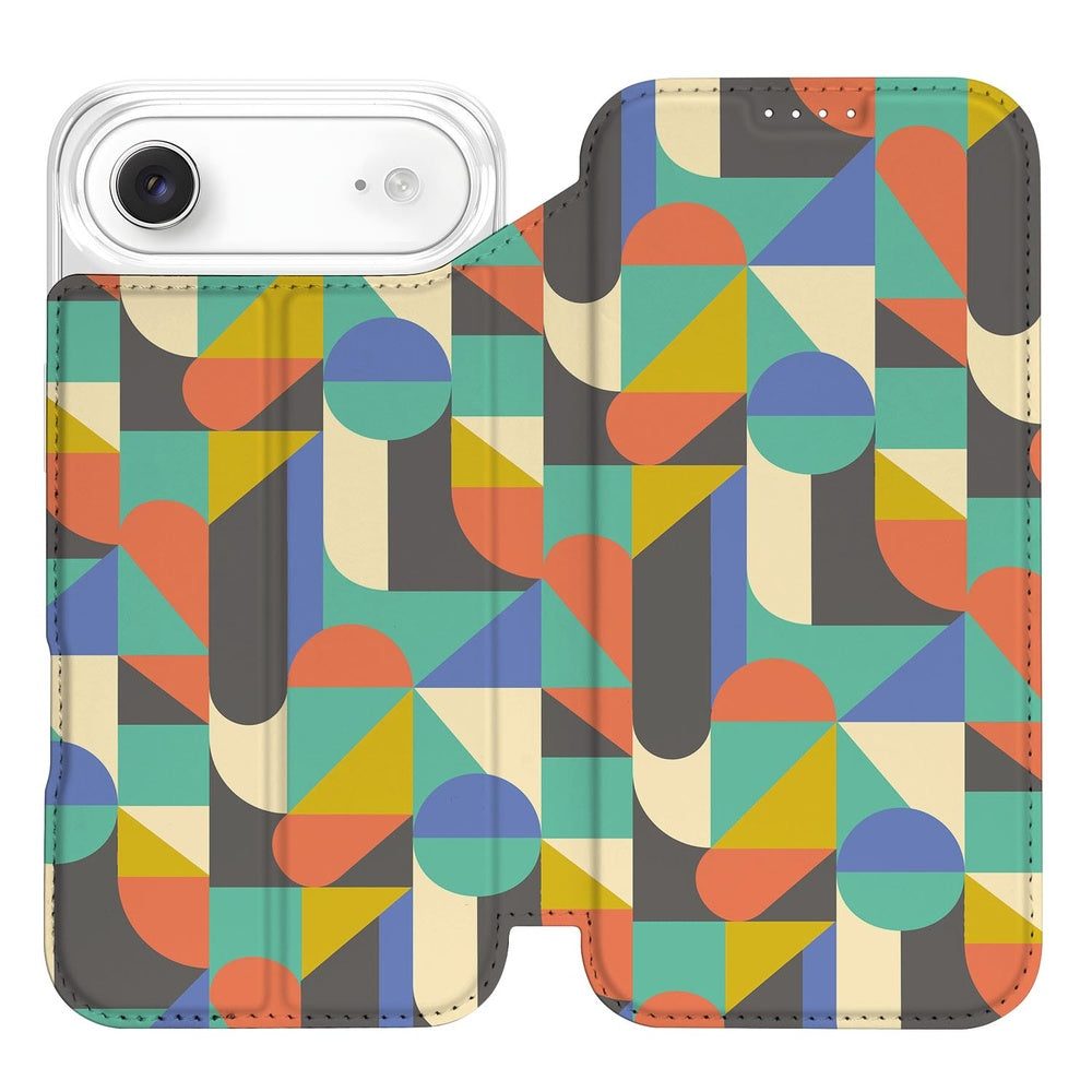 Apple iPhone Air Book Case Funky Retro hoesje funky retro design voorkant