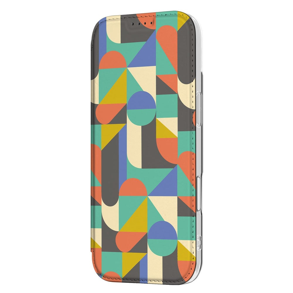 Apple iPhone Air Book Case Funky Retro design funky retro aanzicht