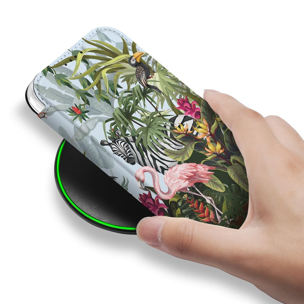 Apple iPhone Air Book Wallet Case Jungle aanzicht