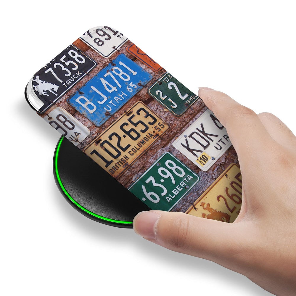 Apple iPhone Air Book Wallet Case Kentekenplaten design aanzicht