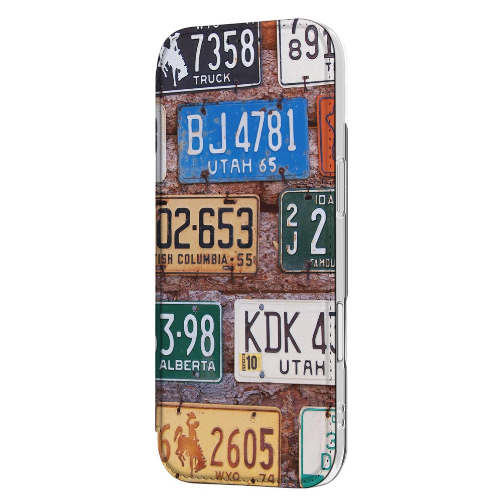 Apple iPhone Air Book Wallet Case Kentekenplaten design kentekenplaten aanzicht